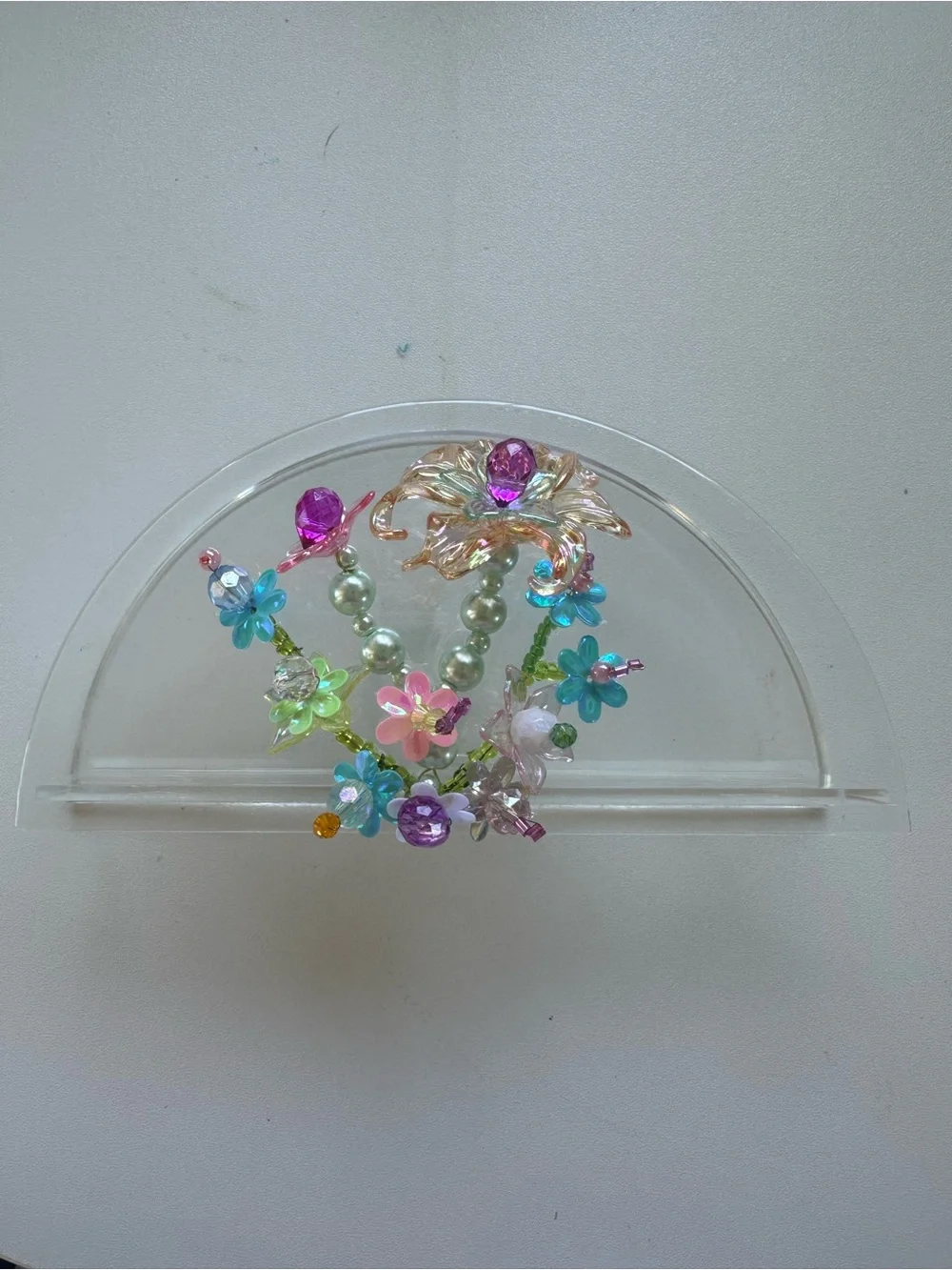 Floral Crystal Multi-Color Acrylic Napkin holder - dining accessories